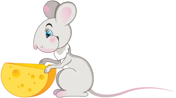 Миша з сиром — стоковий вектор