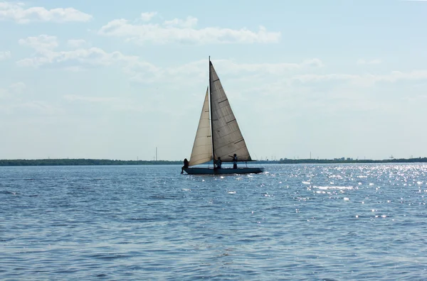 stock image Sail on the river Northern Dvina