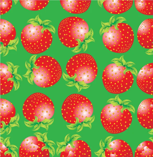 stock vector Seamless background with strawberries