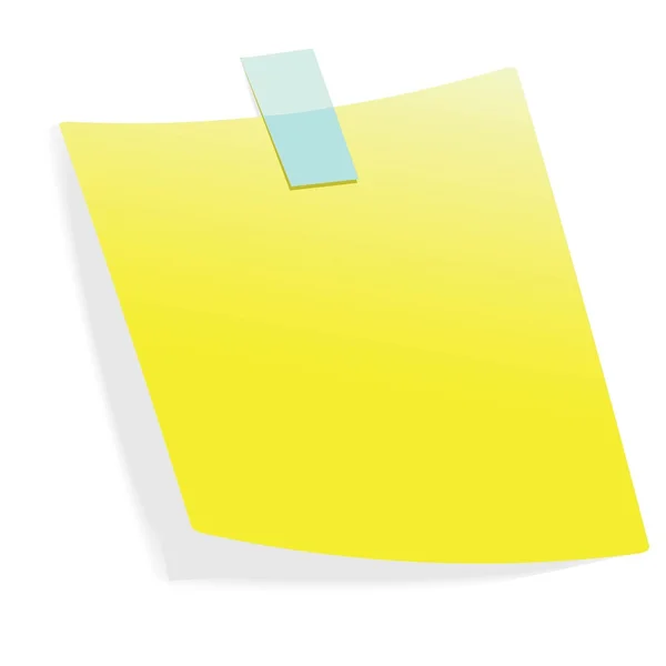 Vector amarillo pegajoso nota — Archivo Imágenes Vectoriales