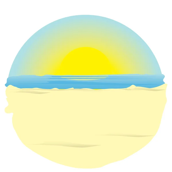 Sonnenaufgang auf dem Meer. — Stockvektor