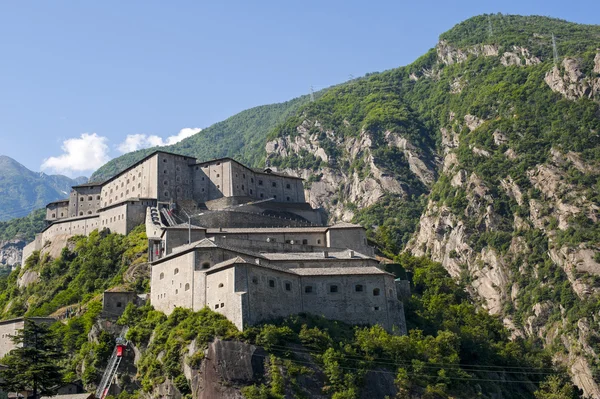 Fortaleza de Bard (Aosta, Itália) ) — Fotografia de Stock