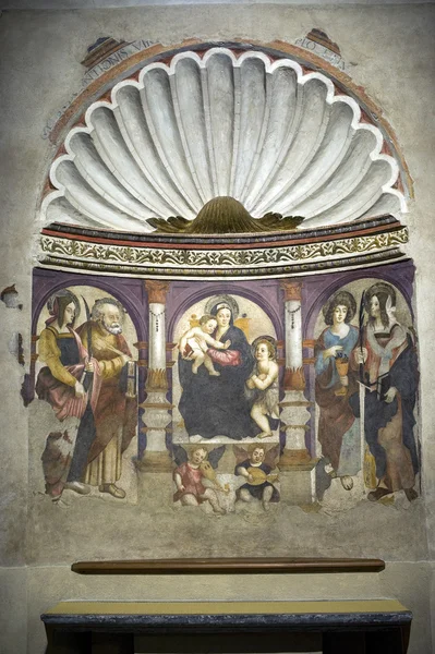 Aosta - fresk w katedrze — Zdjęcie stockowe