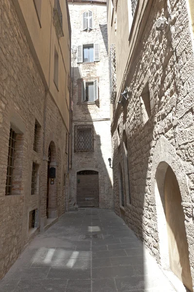 Old street, Todi térképén — Stock Fotó