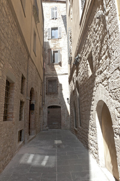 Old typical street of Todi (Perugia, Umbria, Italy)