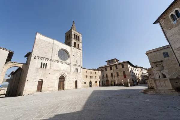 Historic Piazza Silvestri in Bevagna — Stock Photo, Image