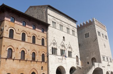 Main square of Todi clipart