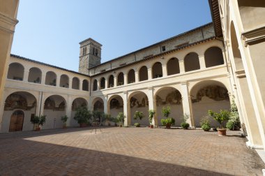 Court of ancient palace in Bevagna clipart