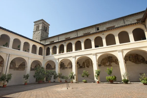 stock image Court of ancient palace in Bevagna