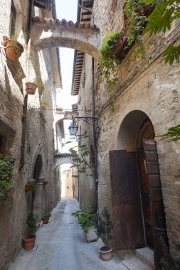Old street in Bevagna clipart