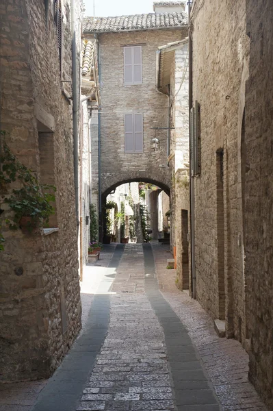 Assisi, rua velha — Fotografia de Stock