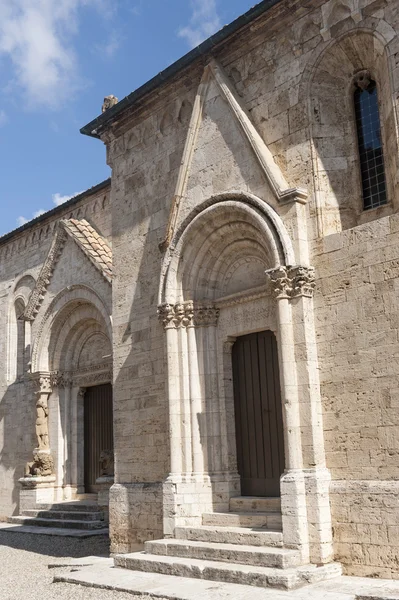 San quirico d'orcia (Toskania), Kościół — Zdjęcie stockowe