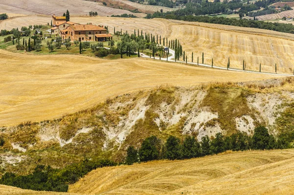 Granja en Val d 'Orcia (Toscana ) — Foto de Stock