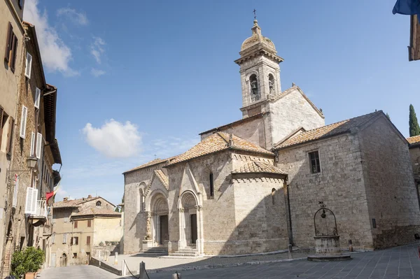 San Quirico d'Orcia (Tuscany), church — Stock Photo, Image