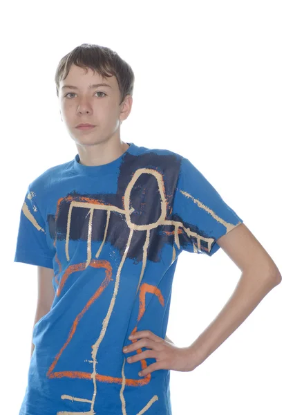 Teenager in fashionable t-shirt — Stock Photo, Image