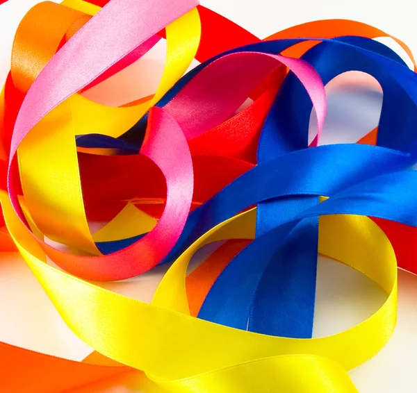 stock image Ribbons of various colors on a white background