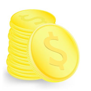 Golden coins clipart