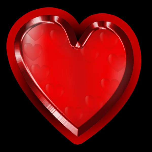 Red valentines hearts — Stock Photo, Image