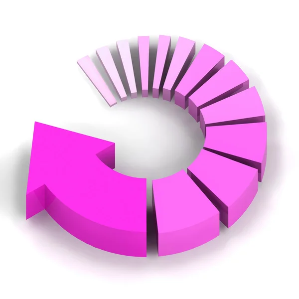 Růžový proces šipka — Stock fotografie