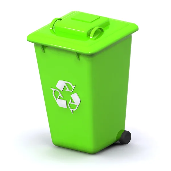 Green Recycle Bin — Stock Photo, Image