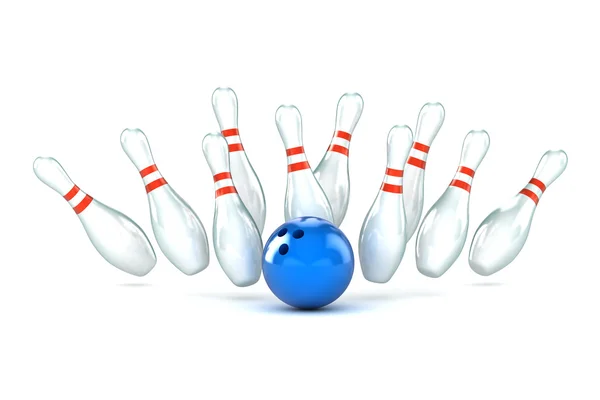 Zehn-Pin-Bowling Illustration — Stockfoto