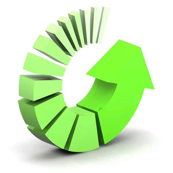 Flecha de proceso verde — Foto de Stock