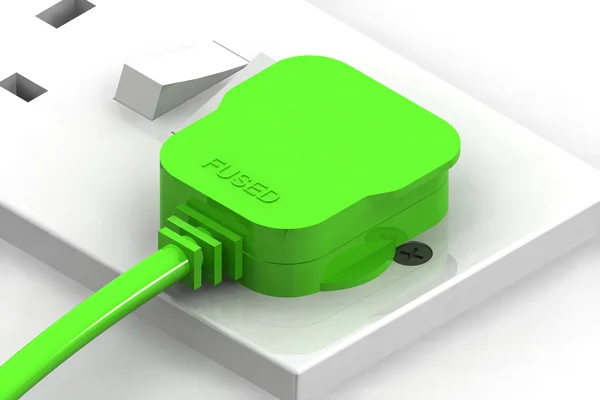 Green Plug Concept — Stock Photo, Image