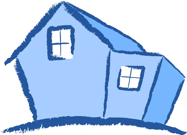 Maison avec une illustration d'extension — Image vectorielle