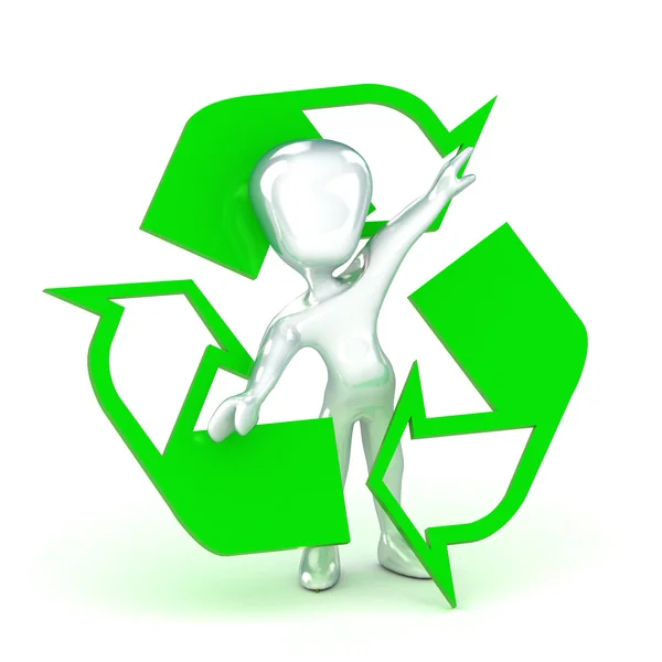 Homem da reciclagem — Fotografia de Stock