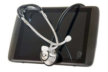 Tablet Pc and Stethoscope clipart