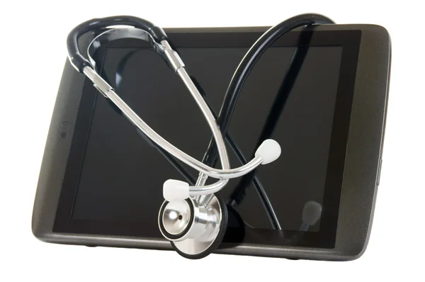 Tablet pc 和听诊器 — 图库照片