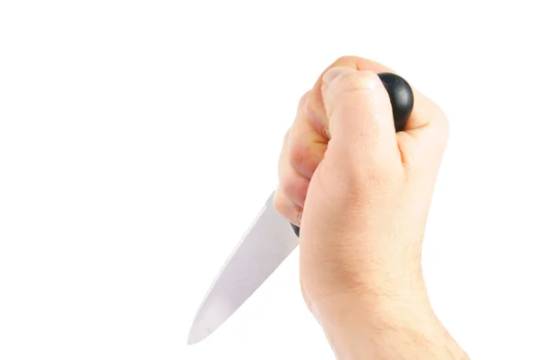 Hand och kniv — Stockfoto