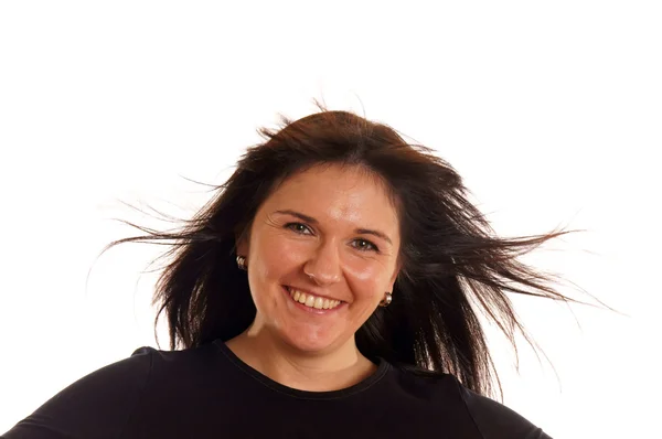 젊은 갈색 머리 여자의 초상화 — 스톡 사진