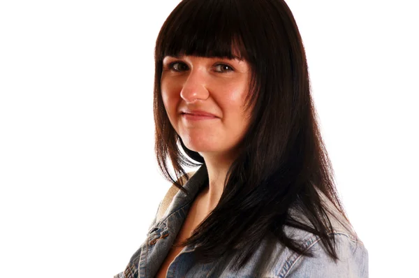 Portrait of a young brunette woman — Stock Photo, Image