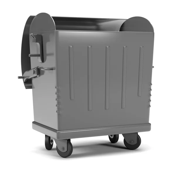 Steel trash can — Stock Photo, Image