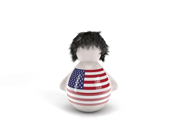 Američan vlajkový muž — Stock fotografie