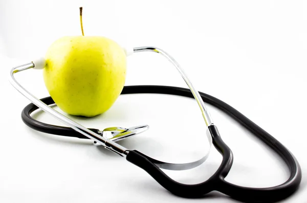 Una manzana al día mantiene alejado al médico. —  Fotos de Stock