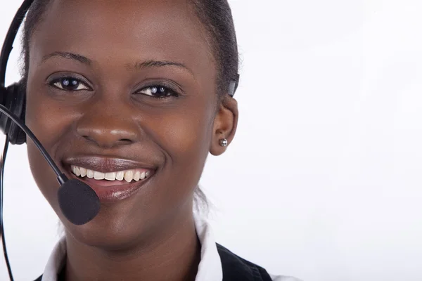 Gorgeous South African Call Centre woman — Stock Photo, Image