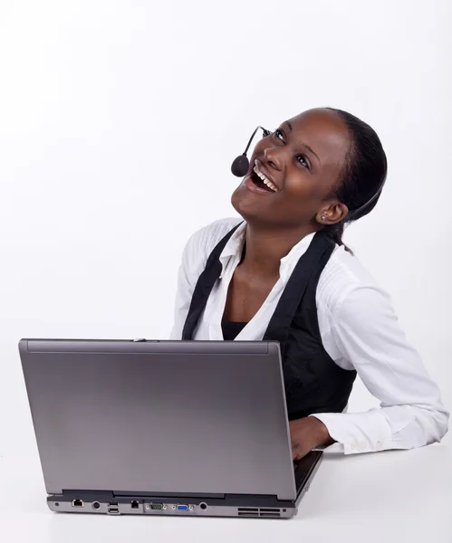 Jihoafrický call centrum žena — Stock fotografie