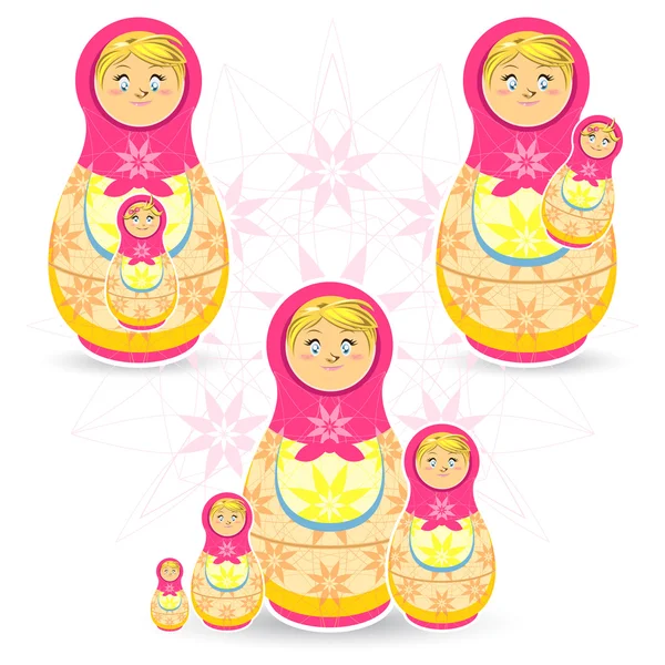 Fête des mères Matryoshka — Image vectorielle
