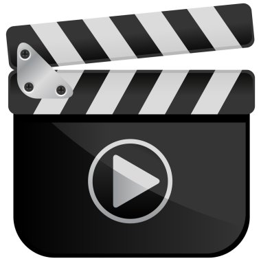 Movie Media Player Film Slate clipart