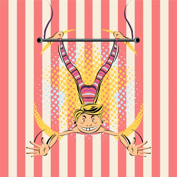 Artiste trapéziste — Image vectorielle