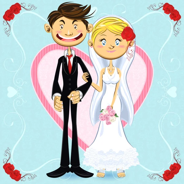 Ρομαντικός γάμος — Διανυσματικό Αρχείο