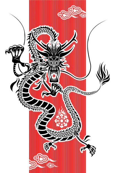 Dragon chinois Nouvel An — Image vectorielle