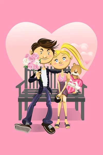 Couple Valentin — Image vectorielle