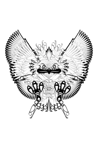 Aves de rapiña águila — Vector de stock