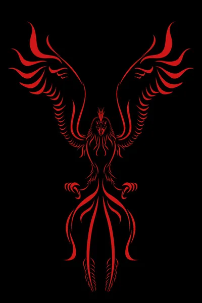 Oiseau de flamme Phoenix — Image vectorielle