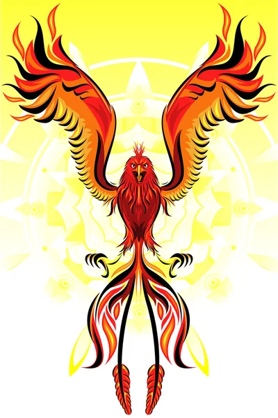Phoenix vlam vogel — Stockvector