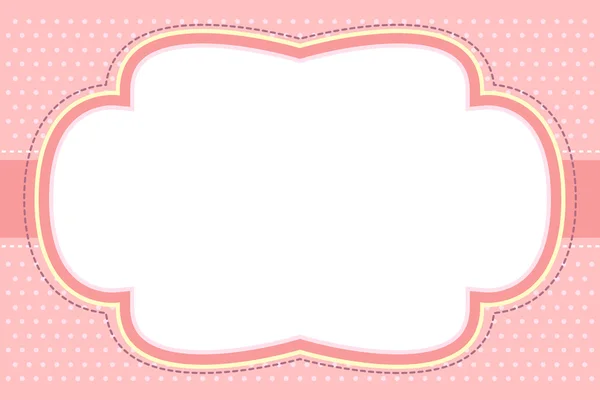 Moldura de bolha rosa ornamentado — Vetor de Stock
