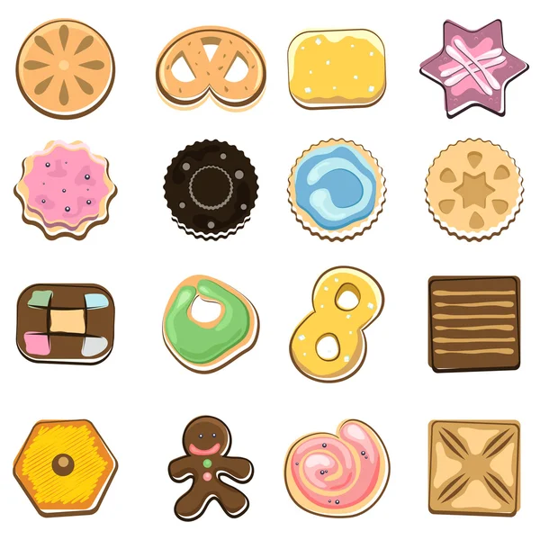 Doodle soubory cookie — Stockový vektor